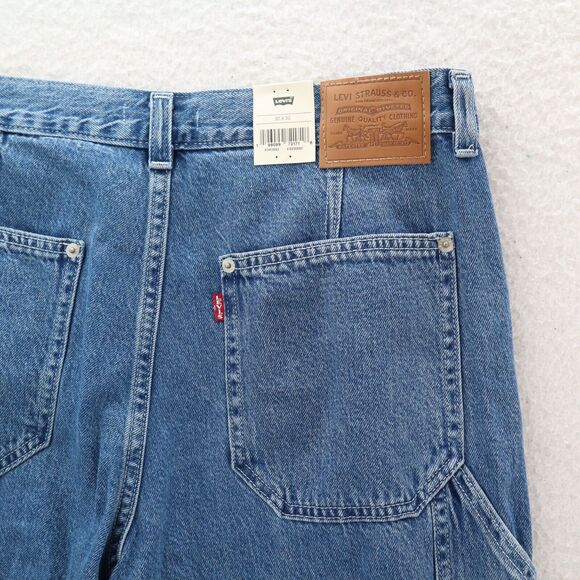 Levi's Loose Fit Jeans Women's 30 Blue Utility Dad Mid Rise Straight Leg Big E - Picture 12 of 13